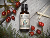 Wild Man Beard Oil Conditioner 30ml amber glass bottle in Yule scent. Rosehips and pine boughs surround.