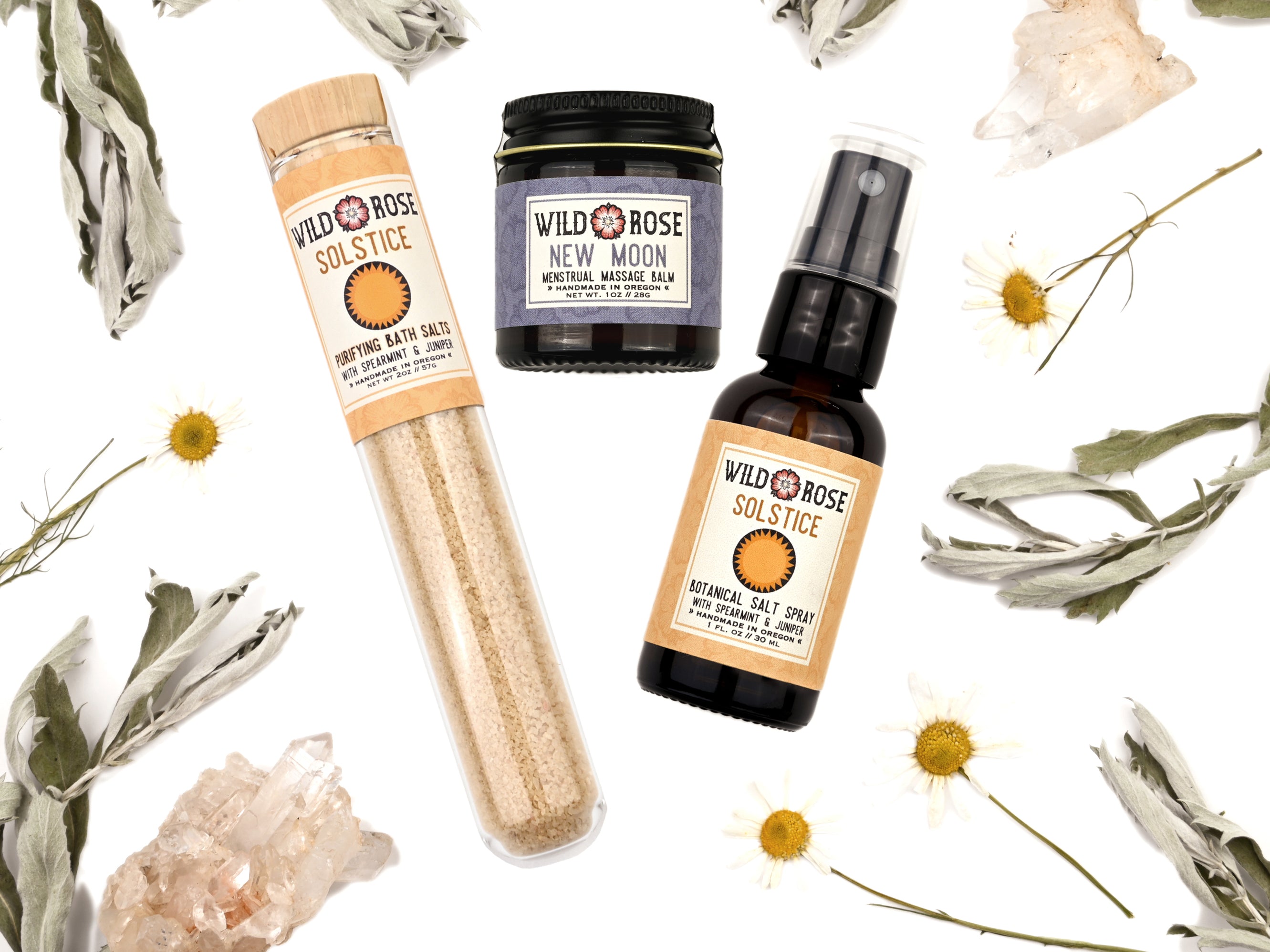Solstice + New Moon Spa Sampler Gift Set– Wild Rose