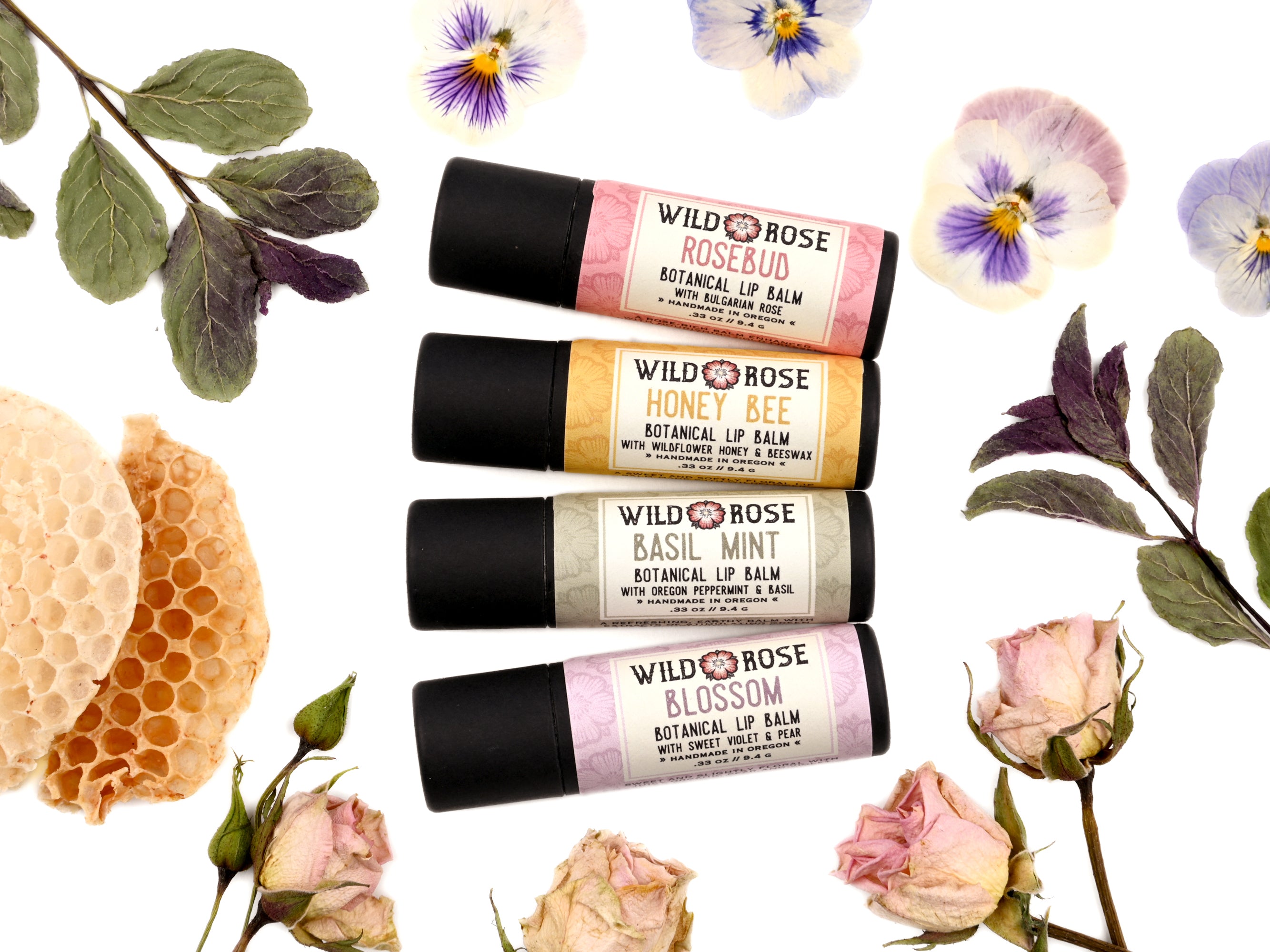 Natural Lip Balm Gift Set - Garden Collection– Wild Rose