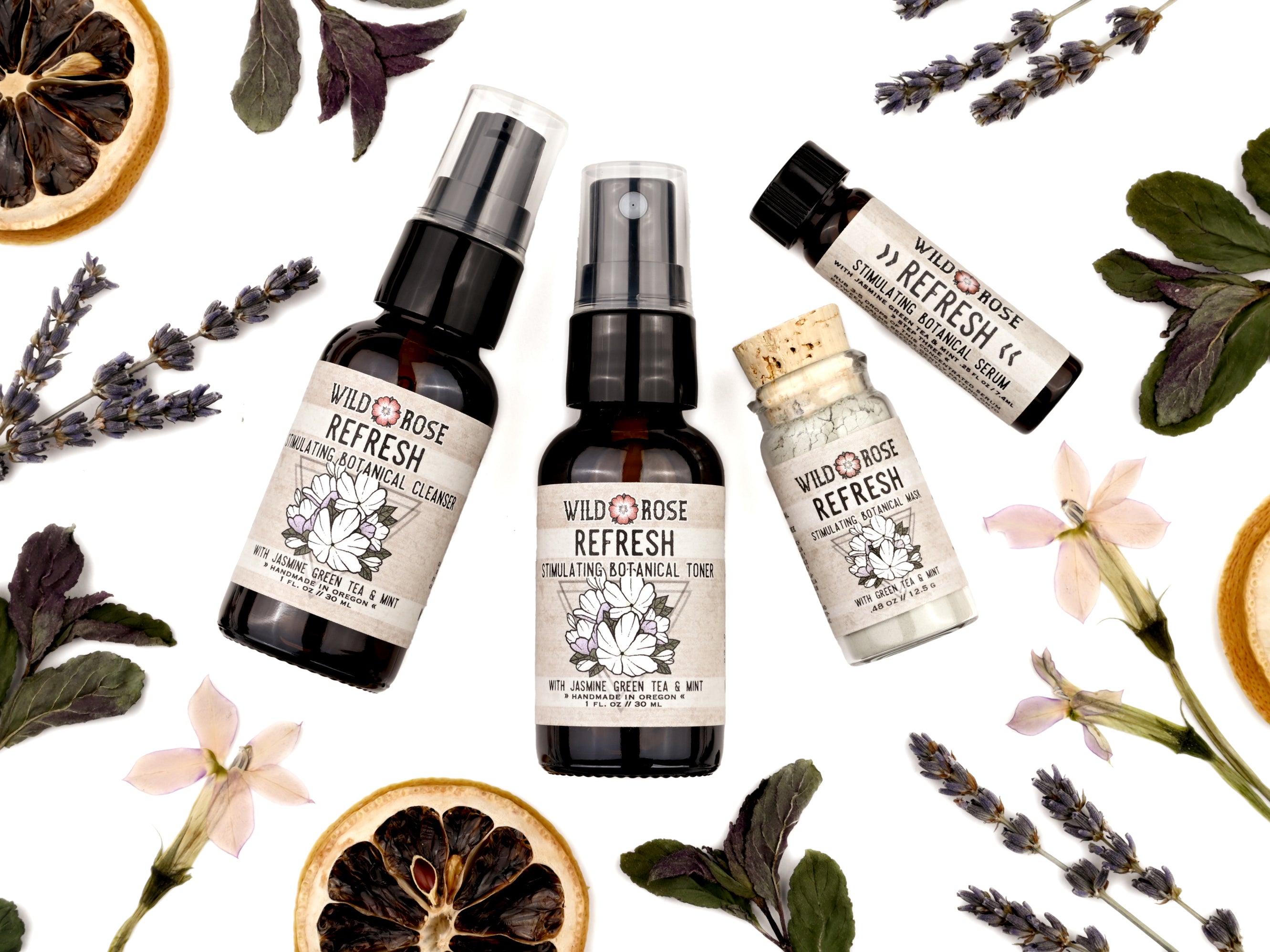 Natural Skin Care Gift Set - Refresh Botanical Skincare– Wild Rose