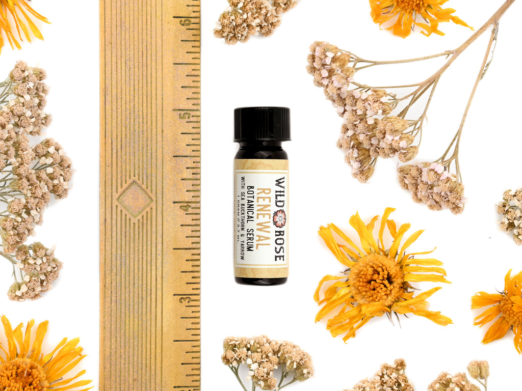 ohol wild rose seed Renewal Botanical Facial Serum with Sea Buckthorn & Yarrow– Wild Rose