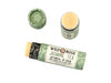 Jasmine Tea Natural Lip Balm in a biodegradable paper tube on a white background. The cap is off, revealing a creamy off-white balm.