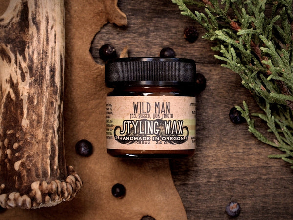 Image of Wild Man Styling Wax - 24g // .85oz - Wild Rose Herbs - 1